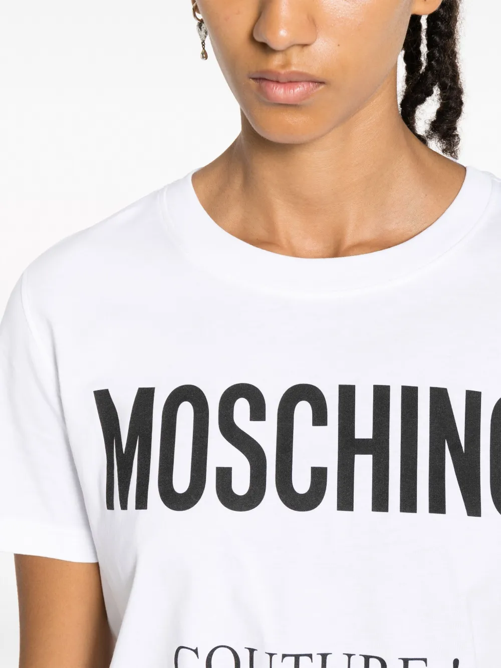Moschino T-shirt met logoprint Wit