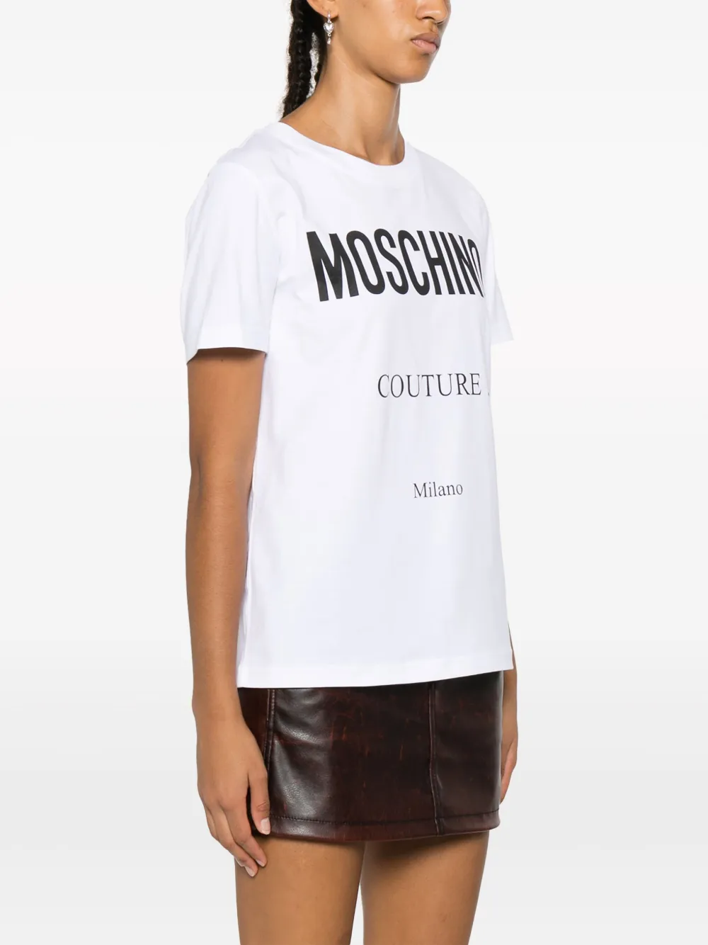 Moschino T-shirt met logoprint Wit