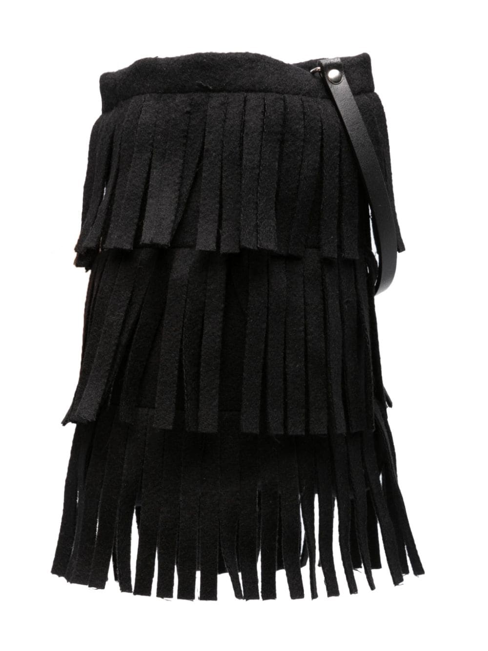 Il Gufo Kids' Fringe-design Shoulder Bag In Black