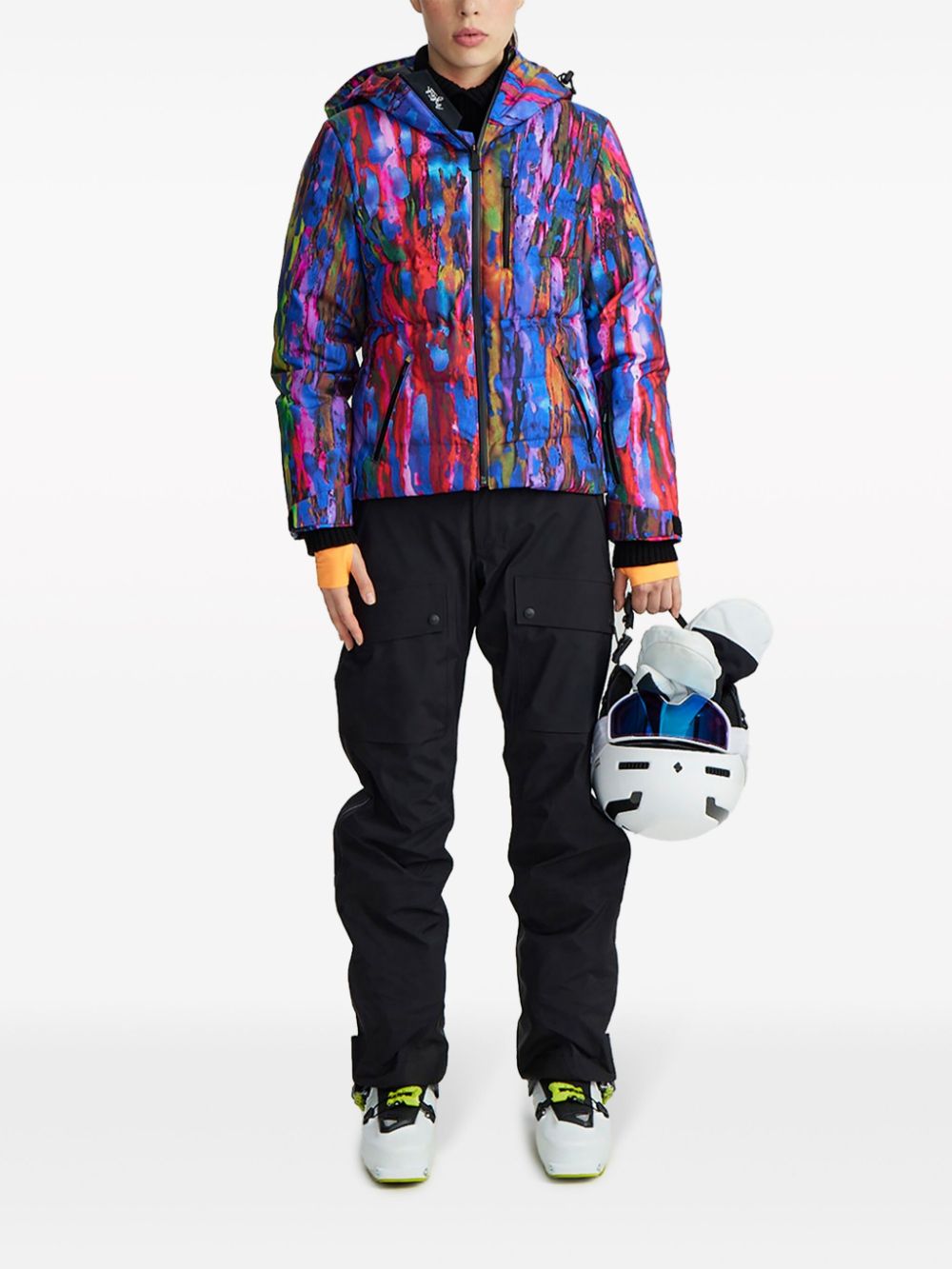 Shop Aztech Mountain Nuke Abstract-print Padded Jacket In Blue