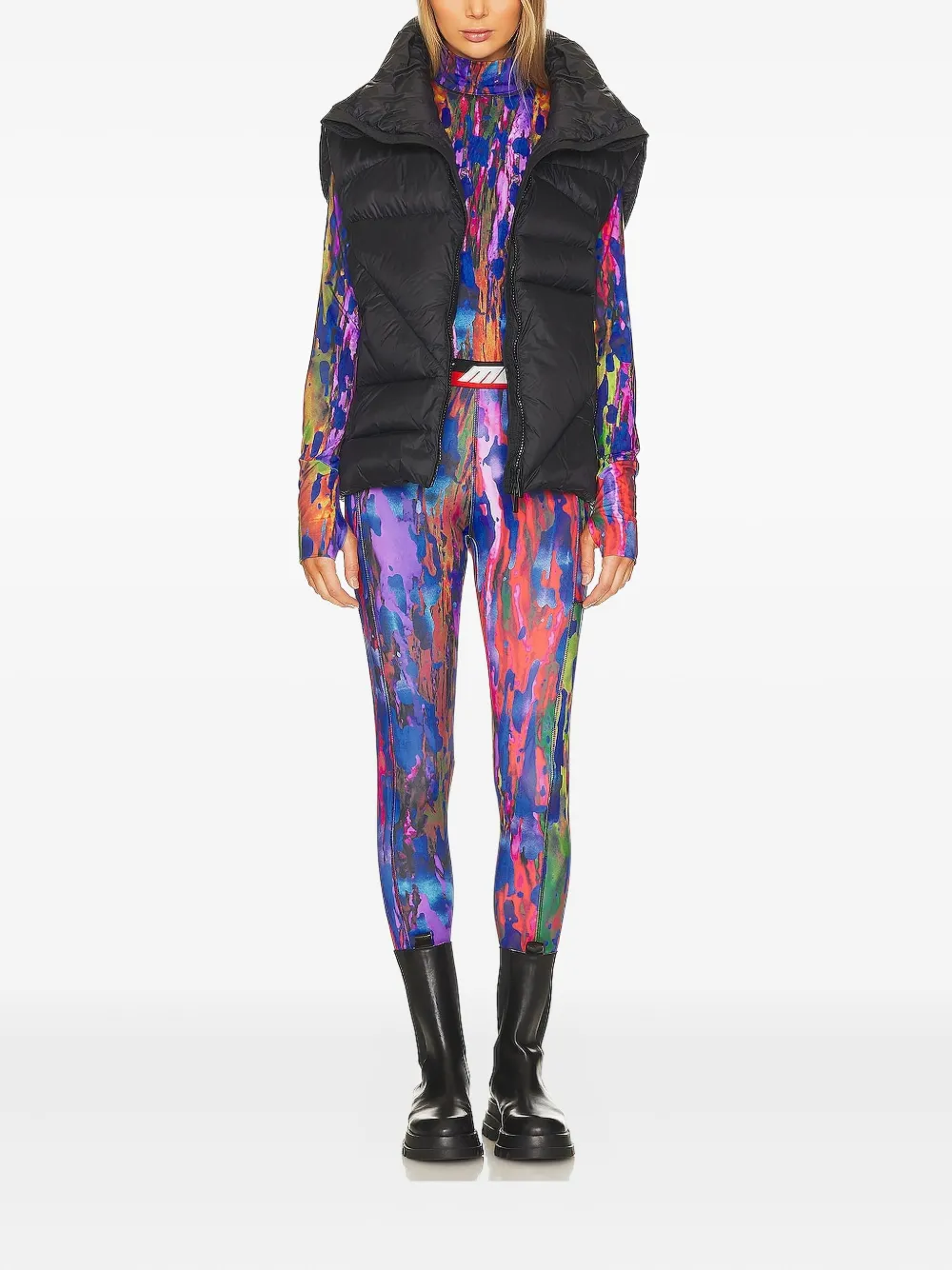 Aztech Mountain abstract-print mock-neck top - Roze