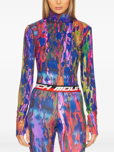 Aztech Mountain abstract-print mock-neck top