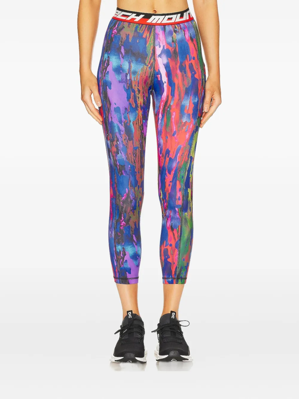 Aztech Mountain abstract-print performance leggings | Blue | Image 1