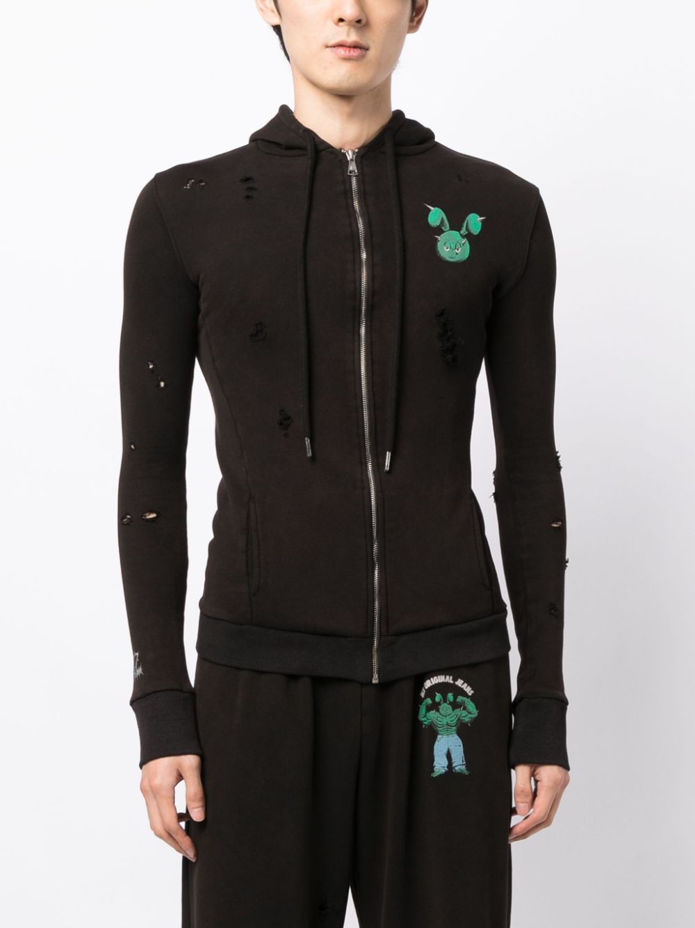 Natasha Zinko Hoodie met print Bruin