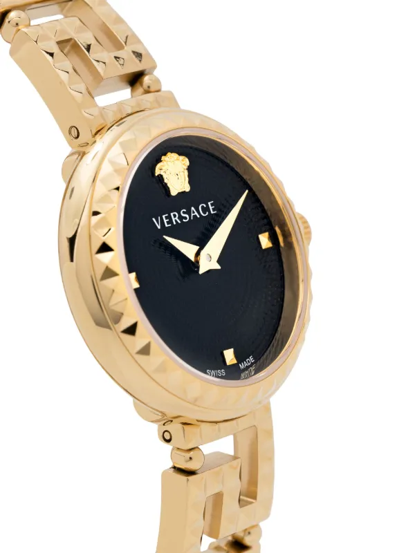 Versace 28mm Ladies Black Designer Watch! New! Versace® Analogue  main image 4
