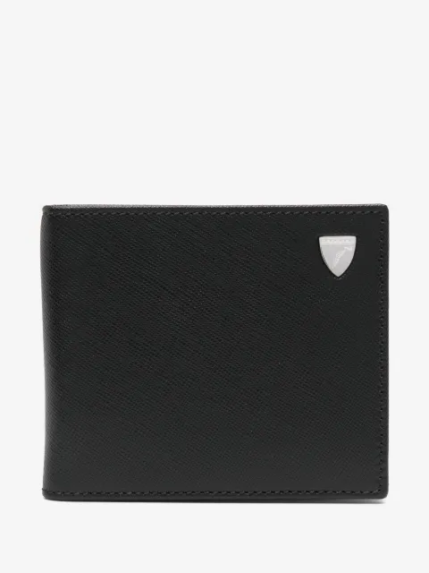 Aspinal Of London 6 CC logo-plaque leather wallet