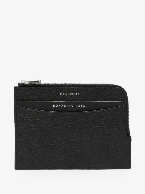Aspinal Of London logo-print leather travel wallet