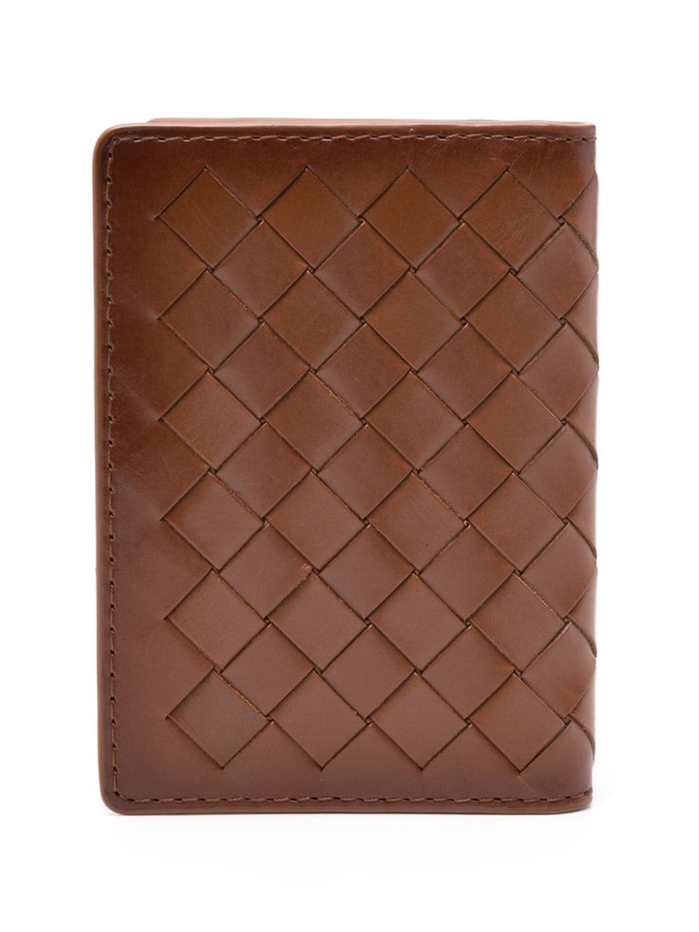 Shop Aspinal Of London Folded Leather Card Holder In Brown