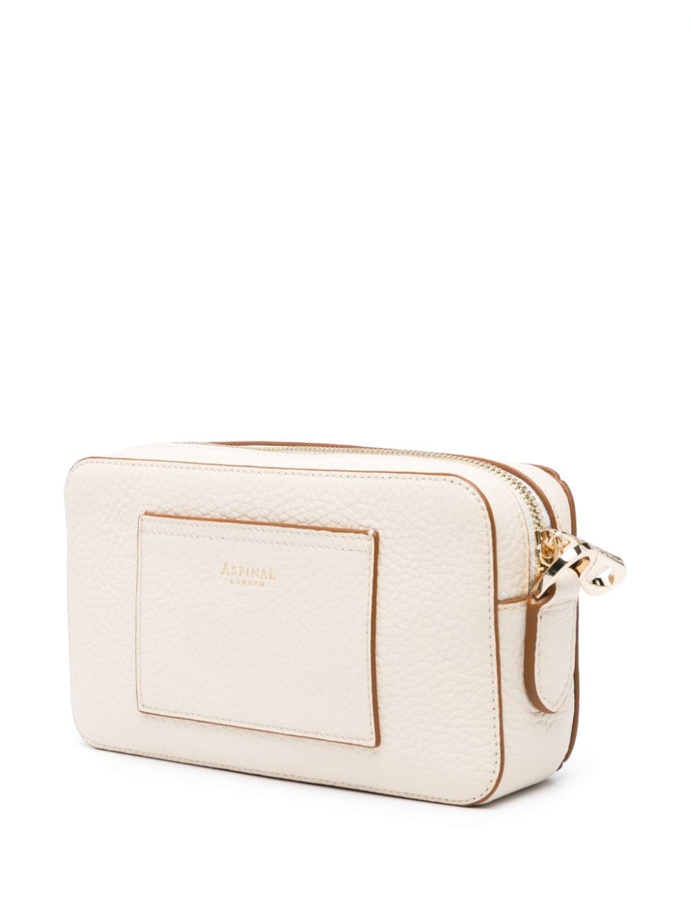 Shop Aspinal Of London Slim Leather Camera Bag In Neutrals