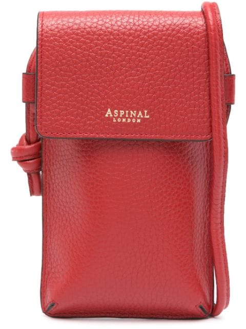 Aspinal Of London Ella logo-print leather phone pouch