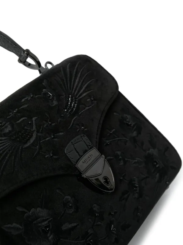ミディメイフェアバッグ 黒 Aspinal Of London Midi Mayfair top-handle Bag | Black | FARFETCH