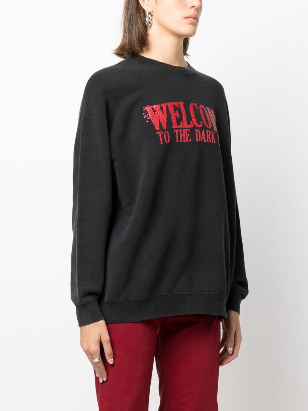 R13 Sweater met tekst Zwart