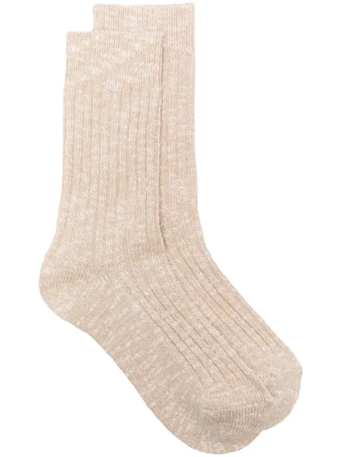 Birkenstock logo-embossed ribbed-knit socks