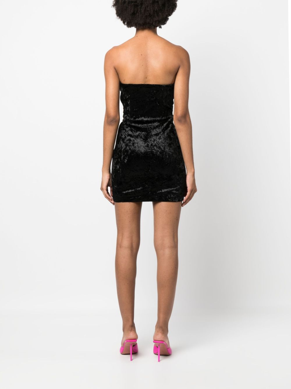 ROTATE BIRGER CHRISTENSEN strapless velvet-effect minidress Women