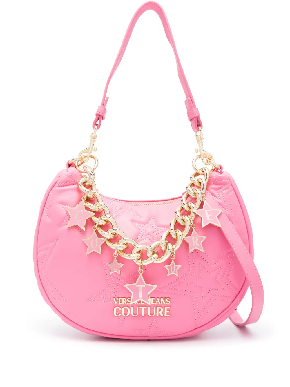 Versace Jeans Couture Schoudertas met logo Roze