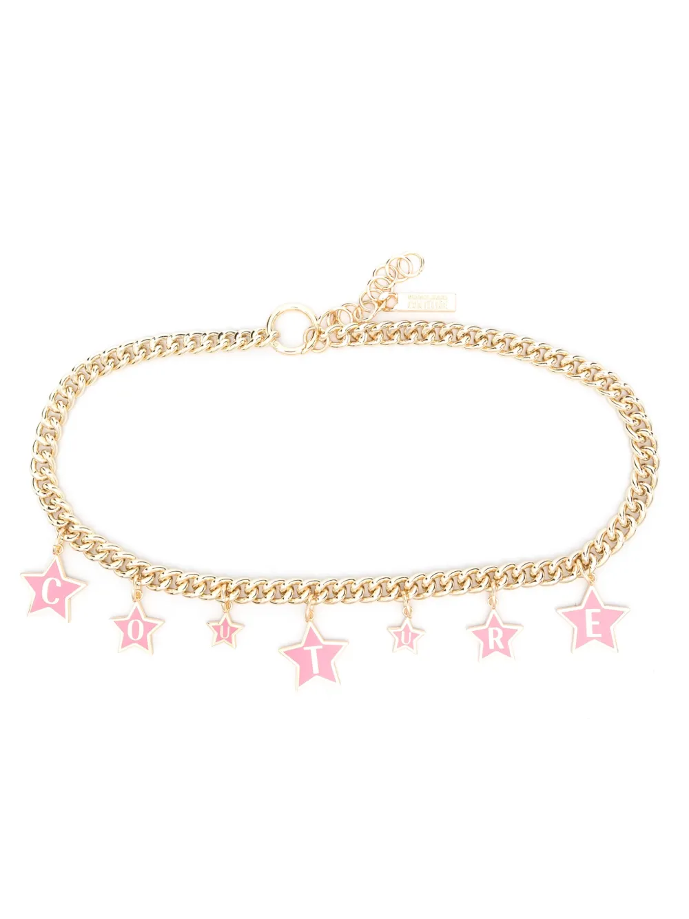 Versace Jeans Couture Riem met logo bedel Goud