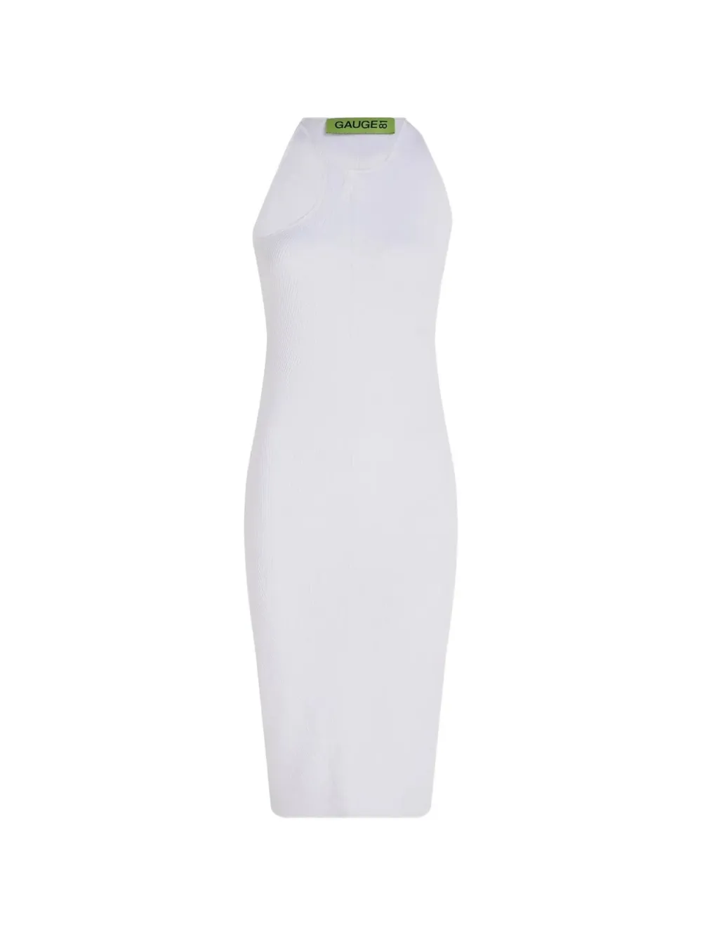 GAUGE81 Altea asymmetric ribbed-knit midi dress - White