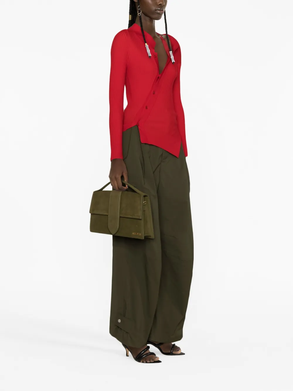 Jacquemus Asymmetrisch vest Rood