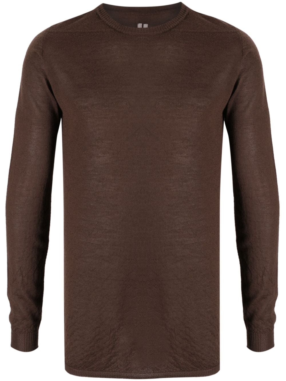 Rick Owens Brown Ribbed Sweater
