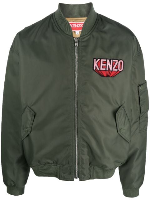 Kenzo veste bomber en coton à patch logo