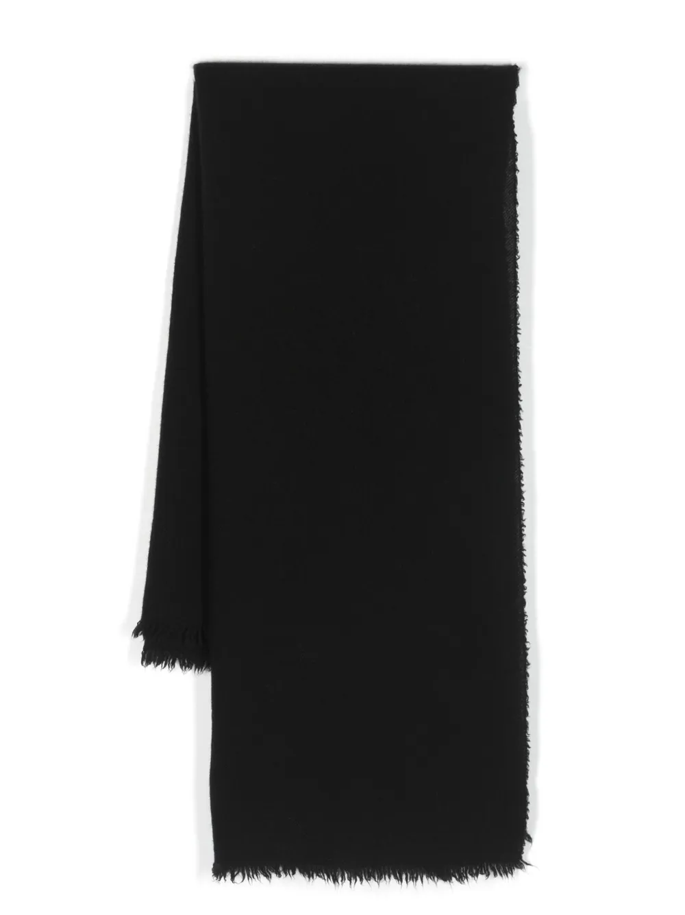 frayed-edge cashmere scarf