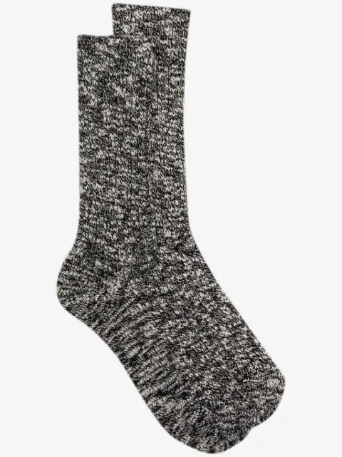 Birkenstock calcetines tejidos de canalé con parche del logo 