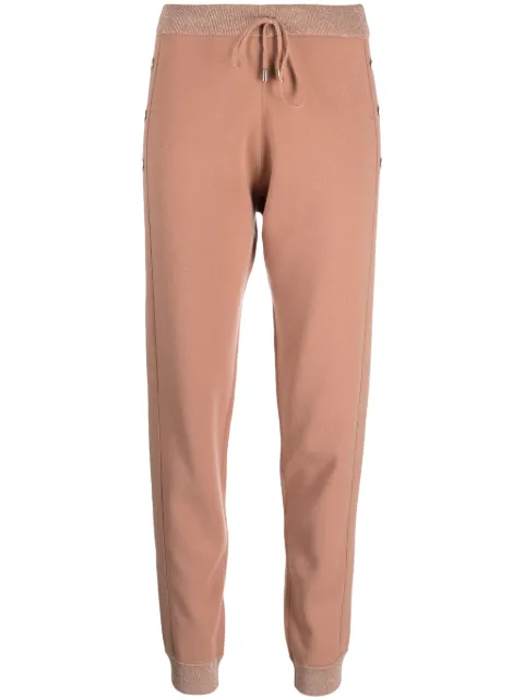 LIU JO lurex-detail elasticated-waist track pants