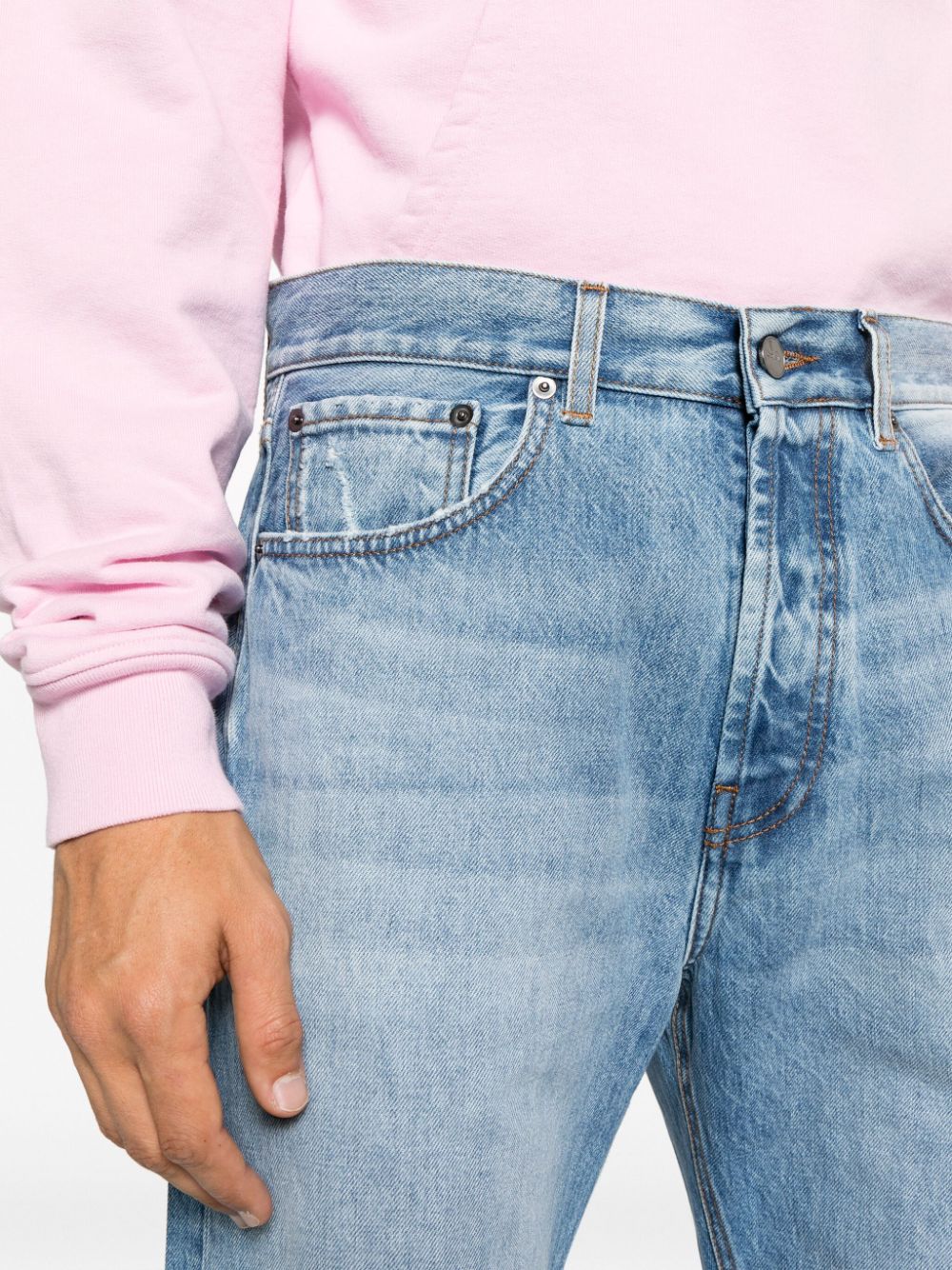 Shop Jacquemus Washed Wide-leg Jeans In Blau