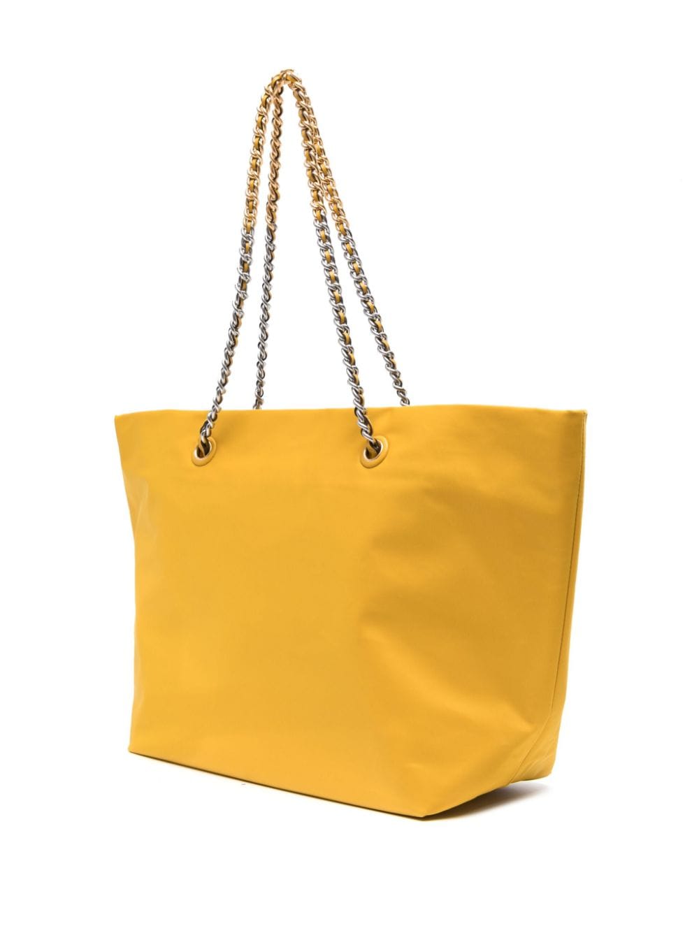 Shop Tory Burch Ella Logo-patch Tote Bag In Yellow
