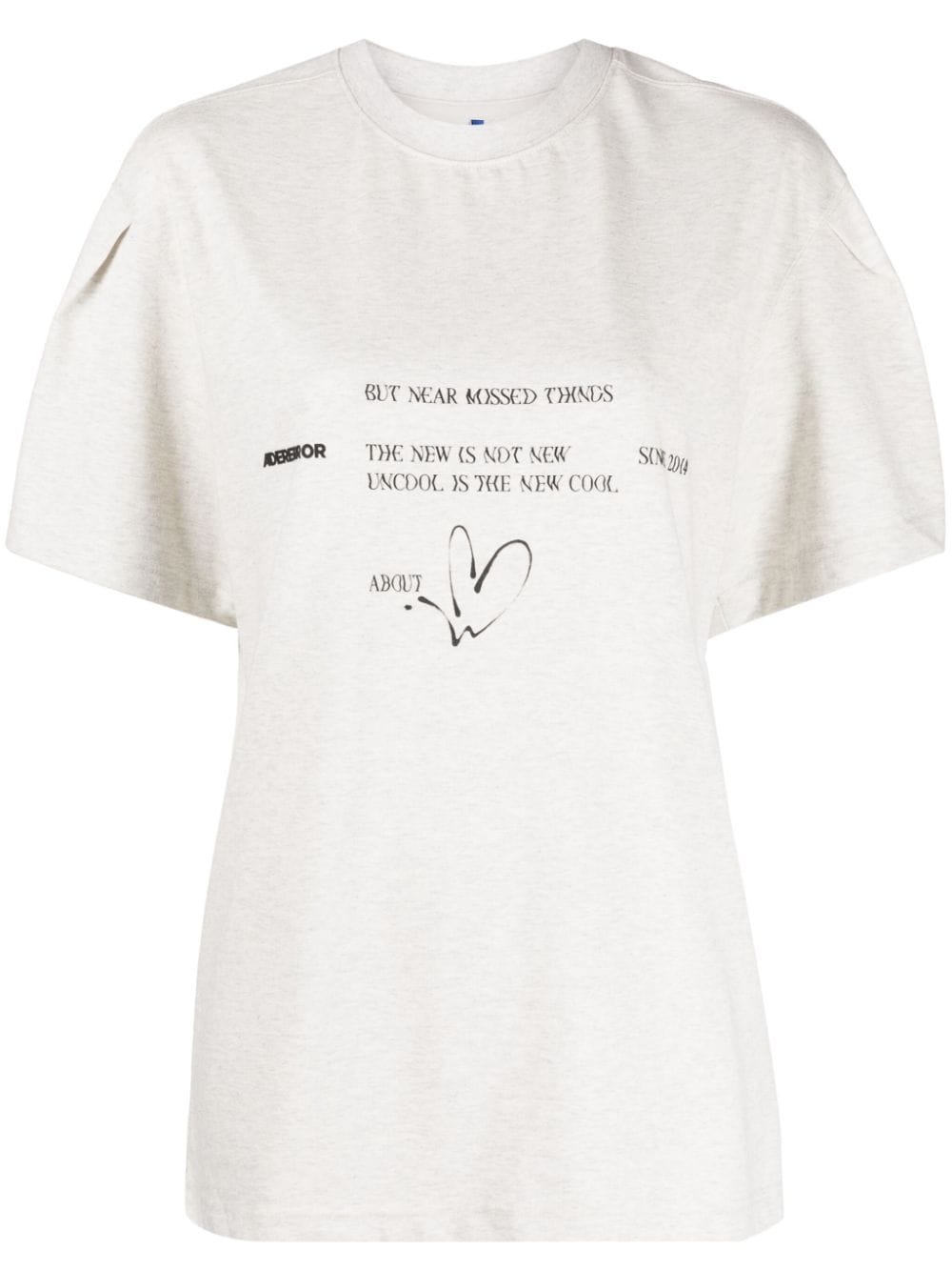 Shop Ader Error Artwork Cotton T-shirt In Grey