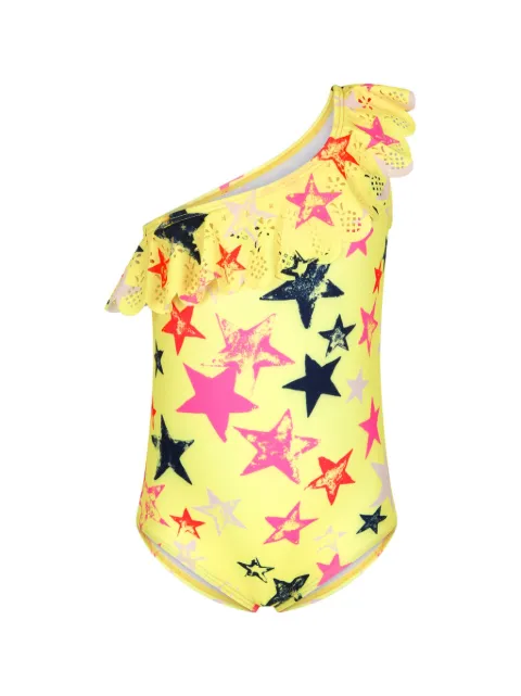 Molo traje de baño con tira en un hombro y estrellas estampadas
