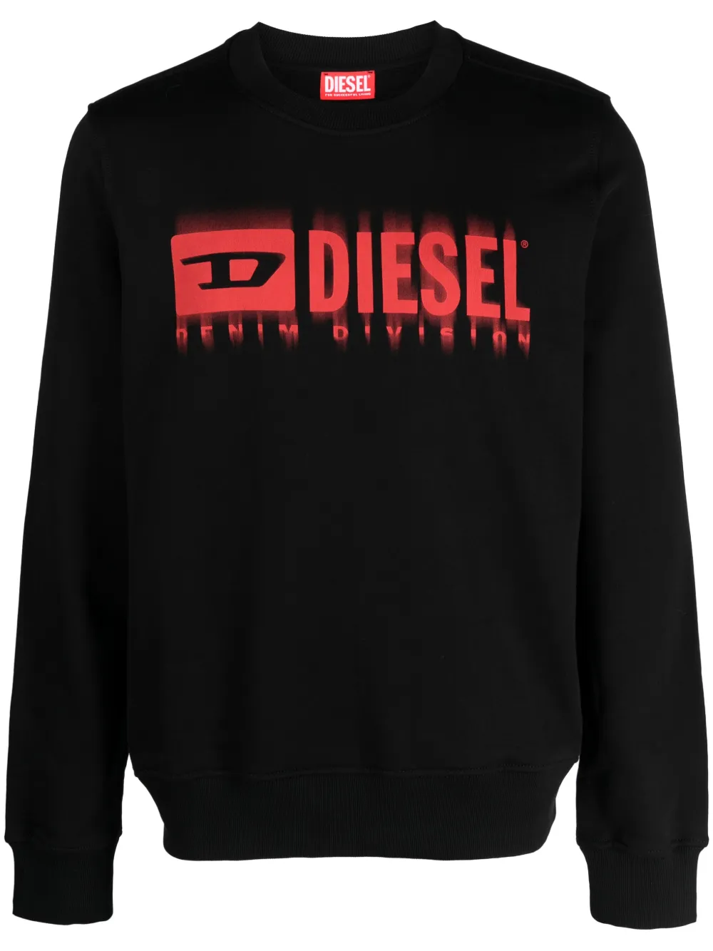 Diesel Sweater met logoprint Zwart