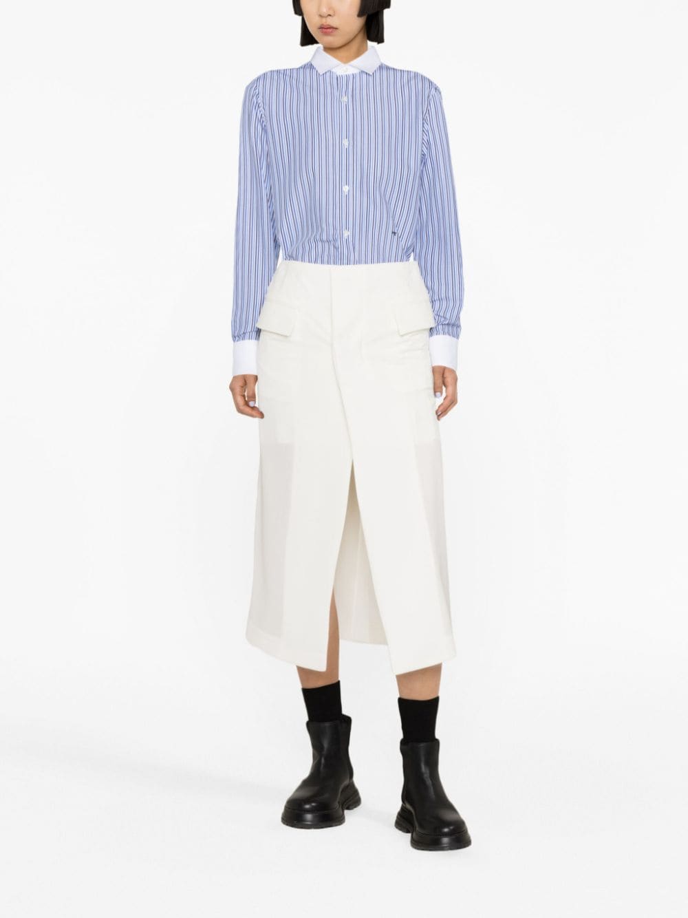 Image 2 of sacai asymmetric midi skirt