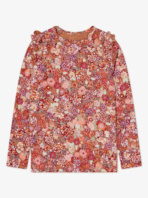 Molo floral-print ruffled T-shirt 