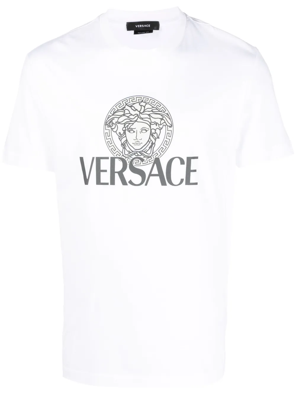 Versace Jersey Cotton T-shirt With Iconic Print In White