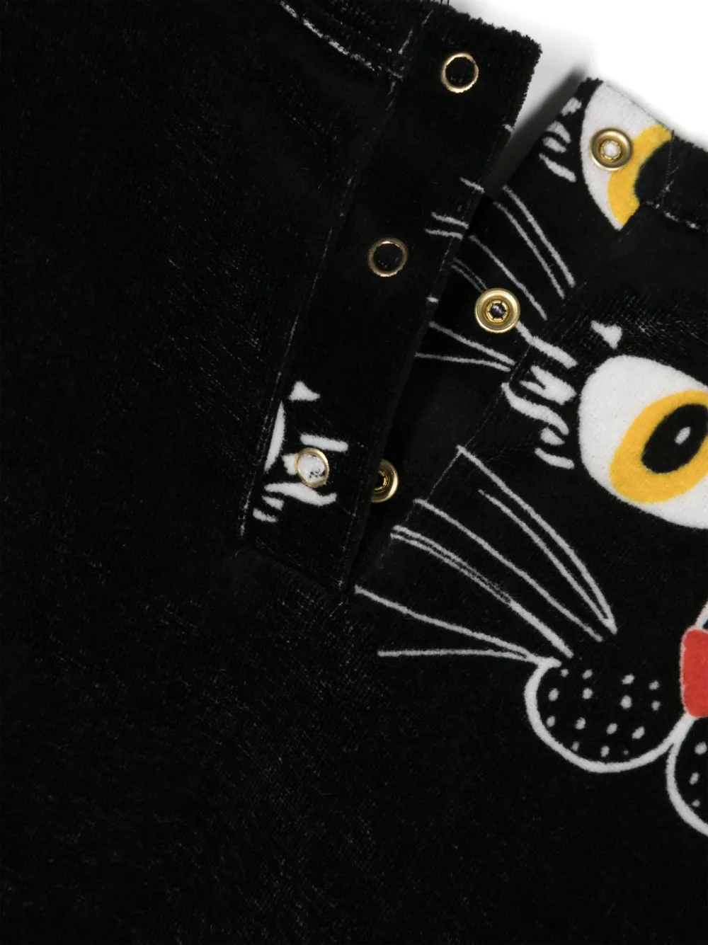  Mini Rodini Vestido Angry Cat - Negro 