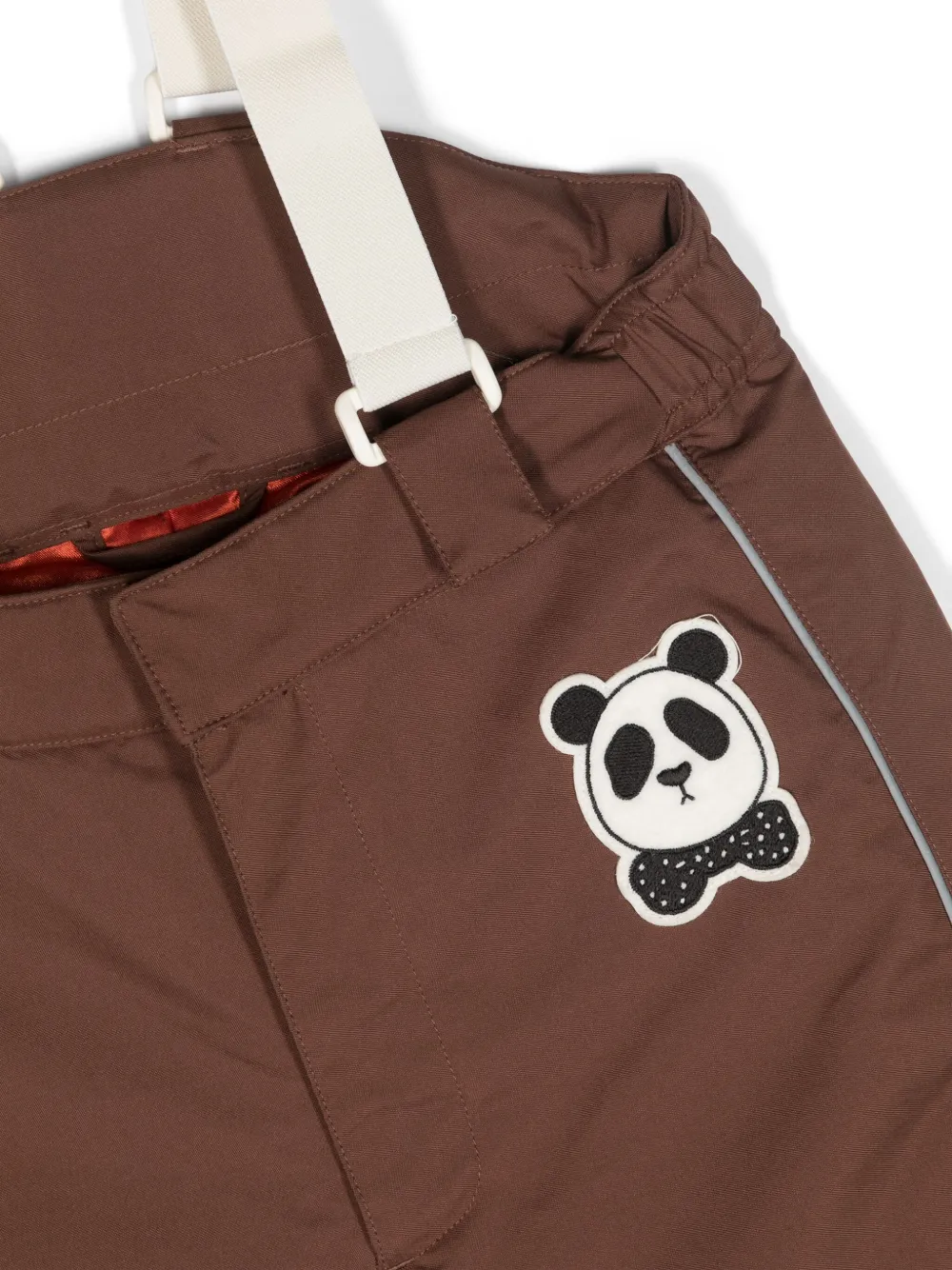 Mini Rodini Tuinbroek met logopatch Bruin