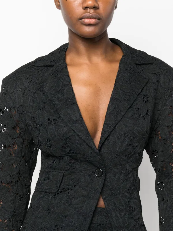 Lace shop black blazer