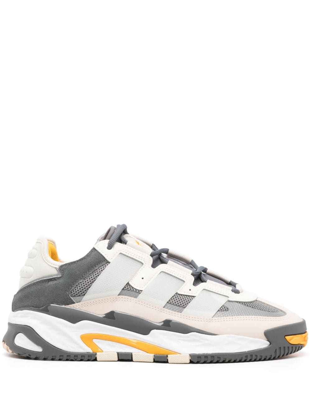 Shop Adidas Originals Niteball Leather Sneakers In Grey