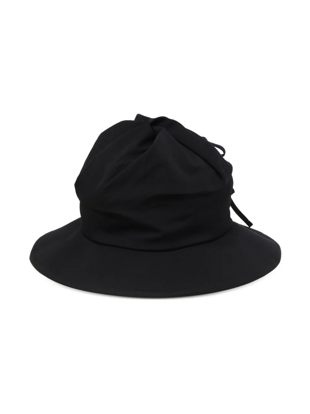 Y's draped jersey bucket hat - Zwart