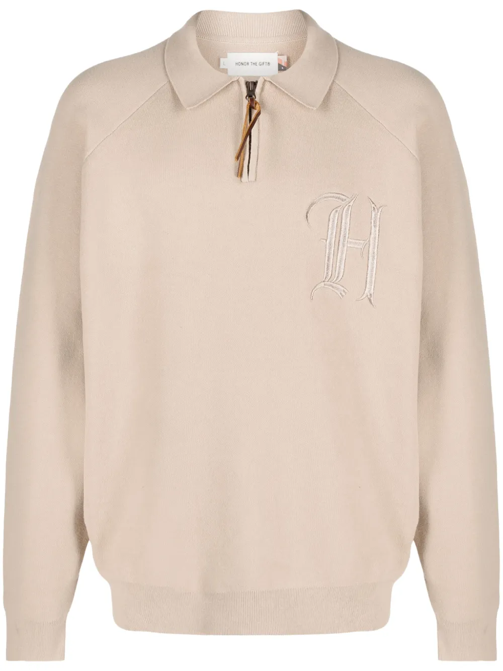 Honor The Gift cotton half-zip jumper
