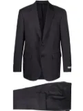 Canali logo-patch suit - Blue
