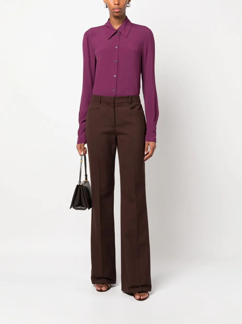Patrizia Pepe Chiffon blouse - Paars