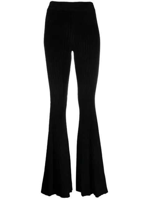 Antonino Valenti high-waisted ribbed-knit flared trousers