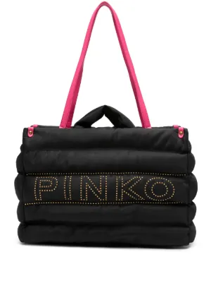 PINKO Bolso Shopper Acolchado Con Logo Con Apliques Farfetch