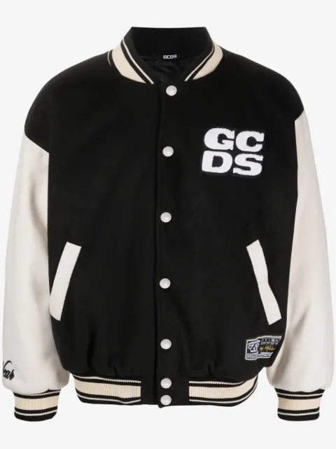 GCDS veste bomber bicolore à patch logo