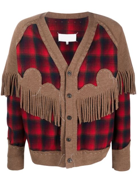 Maison Margiela x Pendleton fringe-trim wool cardigan Men