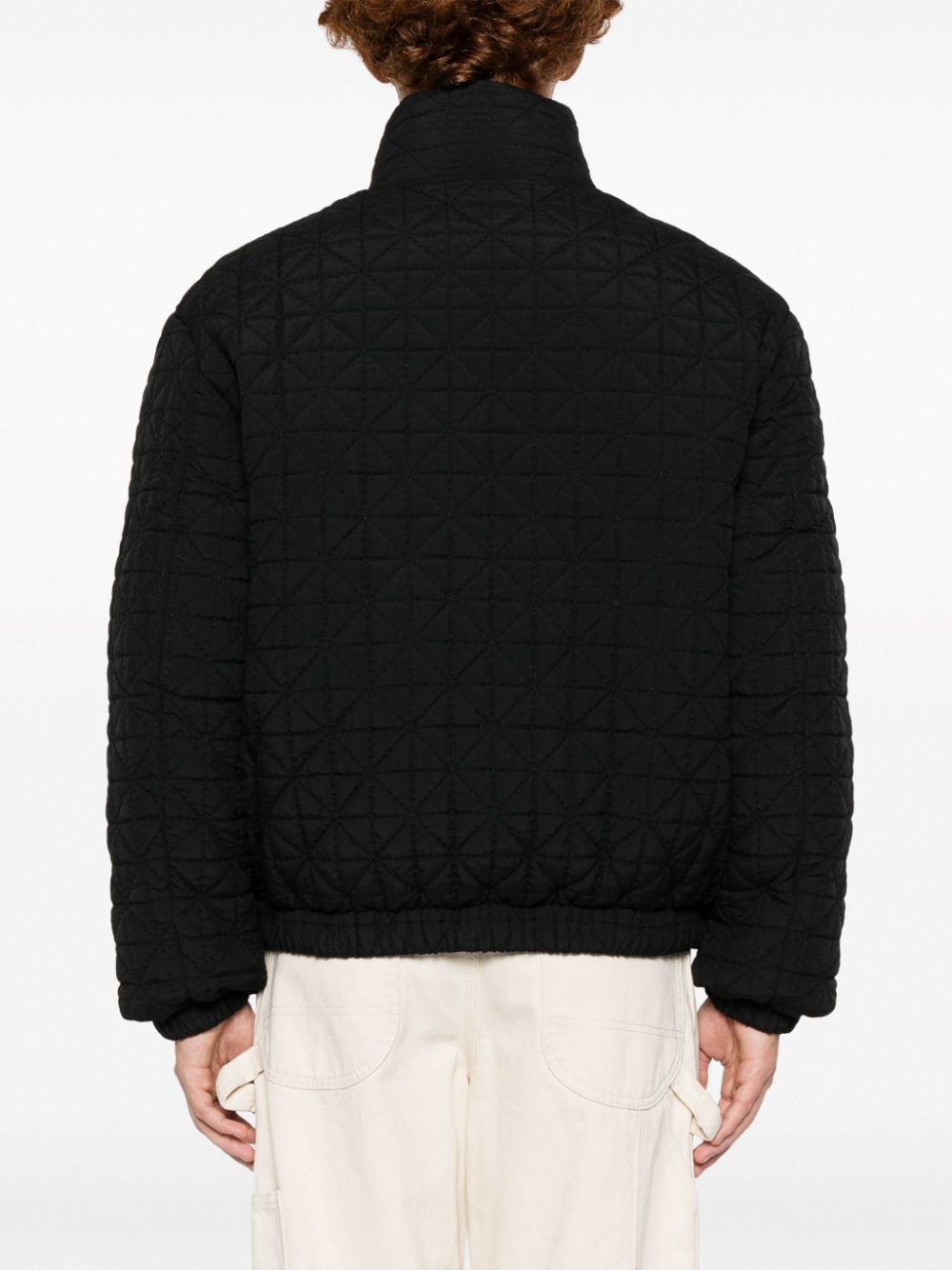 Shop Kenzo Sashiko-stitch Puffer Jacket In Black