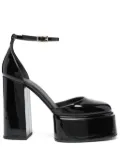 3juin platform leather pumps - Black