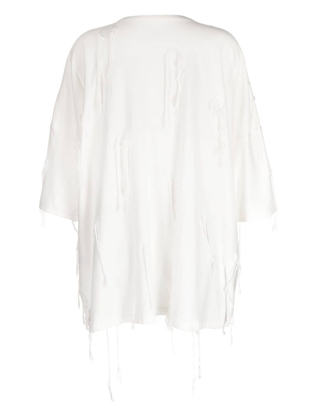 Shop Y's Fringed-detail Cotton Top In White